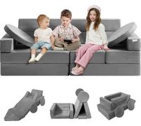 Sofá infantil VEVOR, hecho de espuma, 15 en 1, con colchón multifuncional, mesa de juegos, puzzle, sofá de juegos