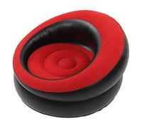 Sofá Inflable, portátil ergonómico Flocking Aire Sofá Inflable Simple Sillón Blow Up Rápida Inflación Lounge Chair Aire Lazy Sofá para Sala de Estar, Dormitorio, Oficina, Viajes (Rojo)