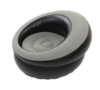 Sofá Inflable, portátil ergonómico Flocking Aire Sofá Inflable Simple Sillón Blow Up Rápida Inflación Lounge Chair Aire Lazy Sofá para Sala de Estar, Dormitorio, Oficina, Viajes (Gris)