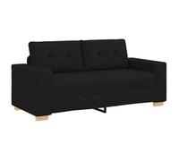 Sofá Loveseat De Tela Negra De 180x77x82 Cm Vidaxl