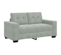 Sofá Loveseat Gris Claro 160x77x82 Cm Terciopelo Vidaxl