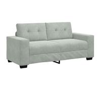 vidaXL Sofá Loveseat Terciopelo Gris Claro 180x77x82 cm 2 plazas