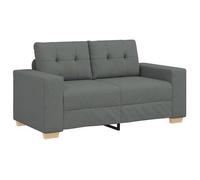 Sofá Loveseat Gris Oscuro 160x77x82 Cm De Tela Vidaxl