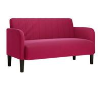 Sofá Loveseat Rojo Vino 109 Cm Terciopelo Vidaxl
