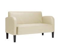 Sofá loveseat - sofá de salón color crema 110 cm cuero sintética