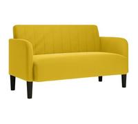 Sofá Loveseat Terciopelo Amarillo 109 Cm Vidaxl