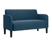 Sofá Loveseat Terciopelo Azul 109 Cm Vidaxl