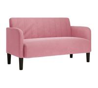 Sofá Loveseat Terciopelo Rosa 109 Cm Vidaxl