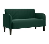 Sofá Loveseat Verde Oscuro 109 Cm Terciopelo Vidaxl