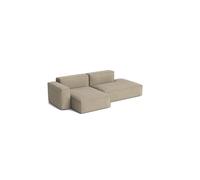 HAY Sofá Mags Soft Low Armrest de 2.5 plazas. combinación 3 Linara beige. orientación izquierda. funda extraíble