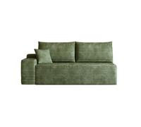 Sofá modular 175 cm 2 plazas - tapizado de tela, diseño seccional con chaise izquierda - verde