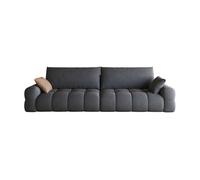 Sofá modular 260 cm 4 plazas - asiento profundo, tapizado de tela, esponja cómoda, sin montaje - gris