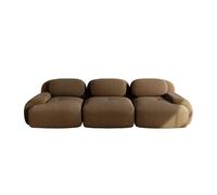 Sofá modular 3 plazas - cordstoff premium, rústico, ergonómico y sin montaje - marrón