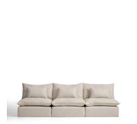 Sofá modular Anarela de 5 plazas con funda extraíble de lino y viscosa.