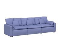 Sofá Modular Con Cojines Azul Vaquero Vidaxl