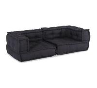Sofá Modular de 2 Plazas vidaXL Tela Antracita 140x70x36 cm, Sofá Convertible, Sofá de Tela, Sofá Modular, Cojín de Palets, Sofá de Suelo