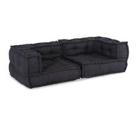 Sofá Modular de 2 Plazas vidaXL Tela Antracita 140x70x36 cm, Sofá Convertible, Sofá de Tela, Sofá Modular, Cojín de Palets, Sofá de Suelo