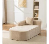 Sofá Modular de Chenilla con Espuma 30D, Sillón Relax, Caqui Claro, 1 Plaza