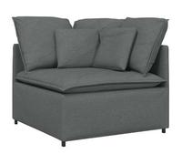 Sofá Modular De Esquina Con Cojines Gris Oscuro 100 Cm Vidaxl