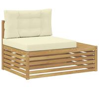 Sofá modular de exterior con cojín Blanco 115 x 83 x 73 cm