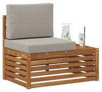 Sofá modular de exterior con cojín Natural 91 x 63 x 73 cm