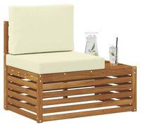 Sofá modular de exterior con cojín Natural 91 x 63 x 73 cm