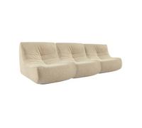 Sofá Modular De Terciopelo, 3 Plazas, Beige