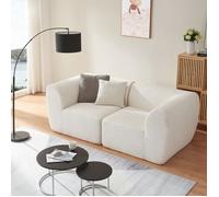 Sofá modular hurvas de 2 plazas bou lanco crema [en.casa]