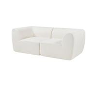 Sofá modular hurvas de 2 plazas bou lanco crema [en.casa]