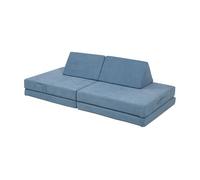 Sofá modular infantil de 5 piezas norhulta 150x66x46 cm pana - azul [en.casa]