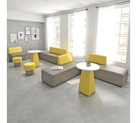 Sofá modular para sala de espera con mesas auxiliares, banco de empalme, sofá de recepción comercial para sala de descanso de oficina, biblioteca escolar y clínica