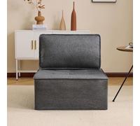 Sofá Modular Reclinable de Lino, Asiento Individual o en Forma de L, Gris Oscuro, para Salón, Dormitorio, Apartamento, Sin Montaje