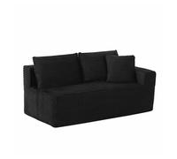 Sofá modular seccional 4 plazas - con chaise grande, espuma de memoria - color negro