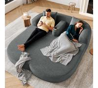 Sofá multifuncional Boneless, Sofá cama plegable de pie con función de dormir, sofá modular de pana con reposabrazos, reposabrazos extraíble con soporte para vasos, sofá cama para sala de estar y