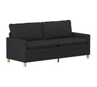 vidaXL Sofá 196 x 81 x 87,5 cm Tela Multicolor Negro