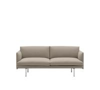 Muuto Sofá de 2 plazas Outline Ecriture 240-Polished Aluminum
