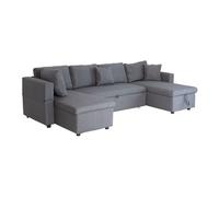 Sofá panorámico convertible scott 4 plazas gris chiné