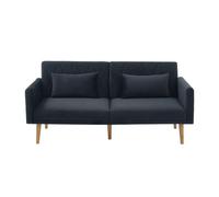 Sofá pequeño, sofá de dos plazas - sofá cama con función de descanso - negro