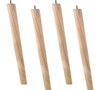 Sofá pie 4x Pies de sofá de madera maciza Pies de mesa de centro cónicos Pies de gabinete de TV Perno de gancho roscado M10, color madera original (recto 60 cm/23,6 pulgadas)(Oblique,18cm/7.1inch)
