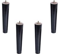 Sofá pie Paquete de 4 patas de sofá de madera maciza, patas de mesa de centro cónicas, patas de mueble de TV con perno de gancho roscado M10, negro (recto 70 cm/27,6 pulgadas)(Straight,10cm/3.9inch)