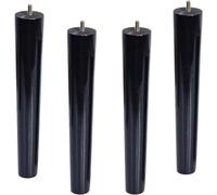 Sofá pie Paquete de 4 patas de sofá de madera maciza, patas de mesa de centro cónicas, patas de mueble de TV con perno de gancho roscado M10, negro (recto 70 cm/27,6 pulgadas)(Straight,20cm/7.9inch)