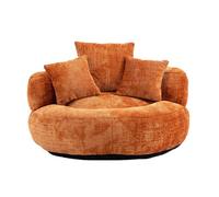 Sofá puf individual - respaldo alto, gaming, con cojines - naranja