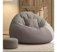 Sofa Puff Salon Moderno Puff Pera Gigante con Reposapies Sofa Puf Gigante Moderno con Reposapies Bean Bag Versátil Puff Gamer Niños Funda Lavable a Máquina para Adultos o Decoracion Habitacion Juven