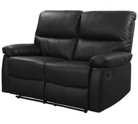 Sofá reclinable 2 plazas "lincoln" - color negro