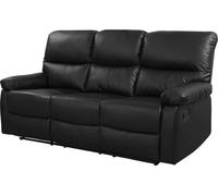 Sofá reclinable 3 plazas "lincoln" - color negro