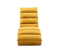 Sofá reclinable individual - soporte corporal completo, vibración suave, bolsillos laterales - amarillo mostaza