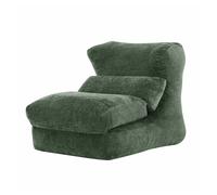 Sofá relax 1 plaza - diseño moderno, forma única, convertible en chaise longue - verde