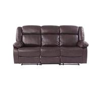 Sofá relax 3 plazas lotus color chocolate - conforama