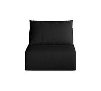 Sofá relax 70x90x85 cm - 1 plaza tapizado cómodo - negro