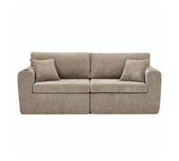 Sofá relax de 2 plazas - compacto para espacios pequeños, tejido de chenilla suave, bolsillo lateral para revistas, portavasos integrado, incluye cojines, uso en salón, despacho, habitación de invitad